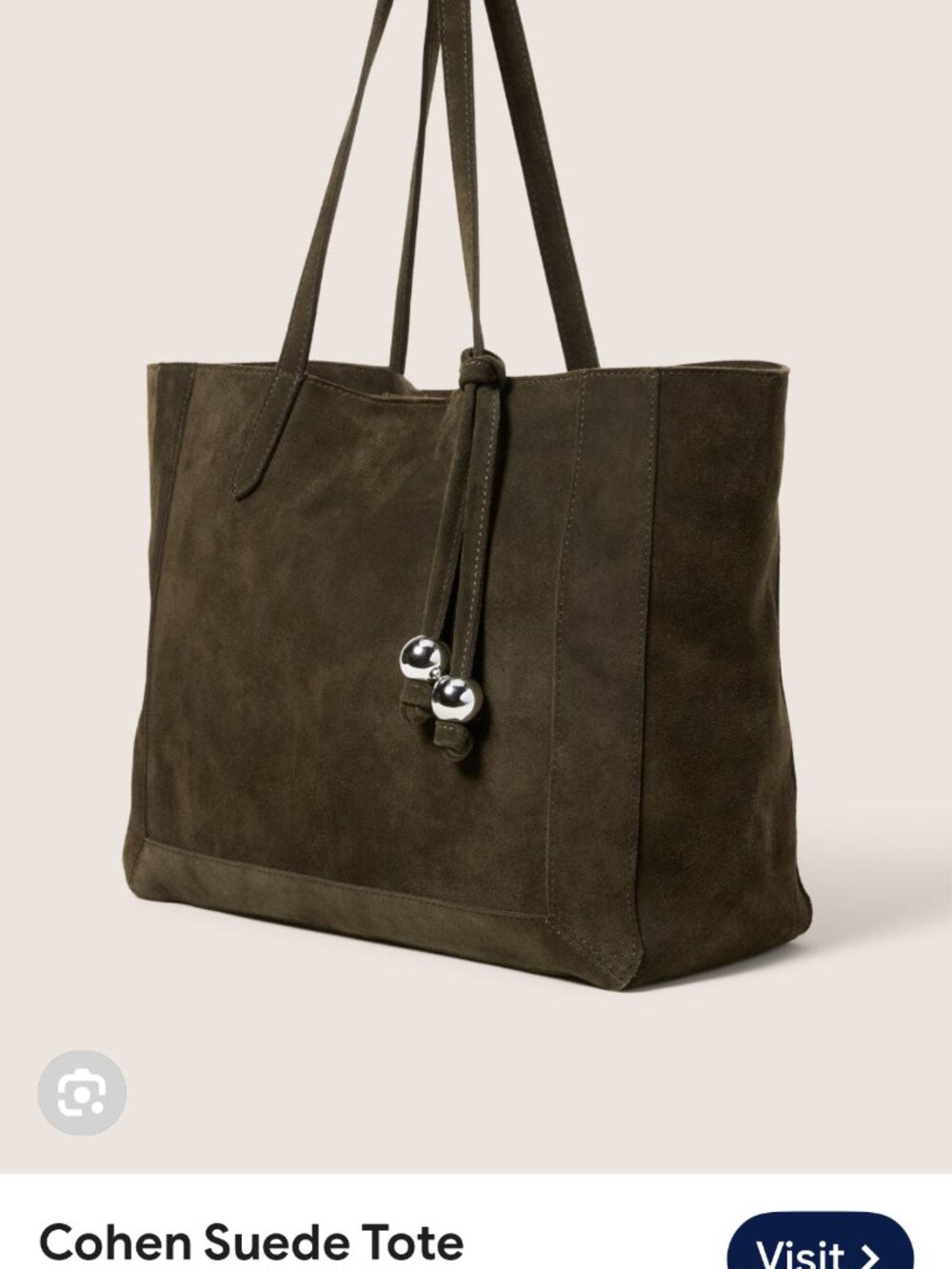 Evereve 'Cohen" Suede Tote Bag